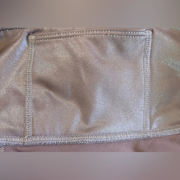Athleta shimmery tights leggings in powervita for women Sz medium activewear - Picture 6 of 8